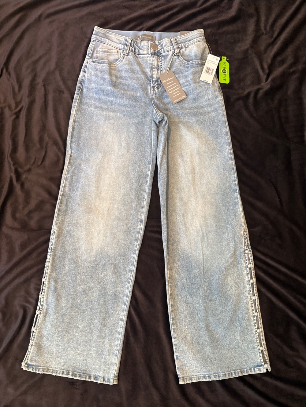 NWT Wit & Wisdom Sam High Rise Wide Leg Jeans Ab-solution Light Wash Size 6